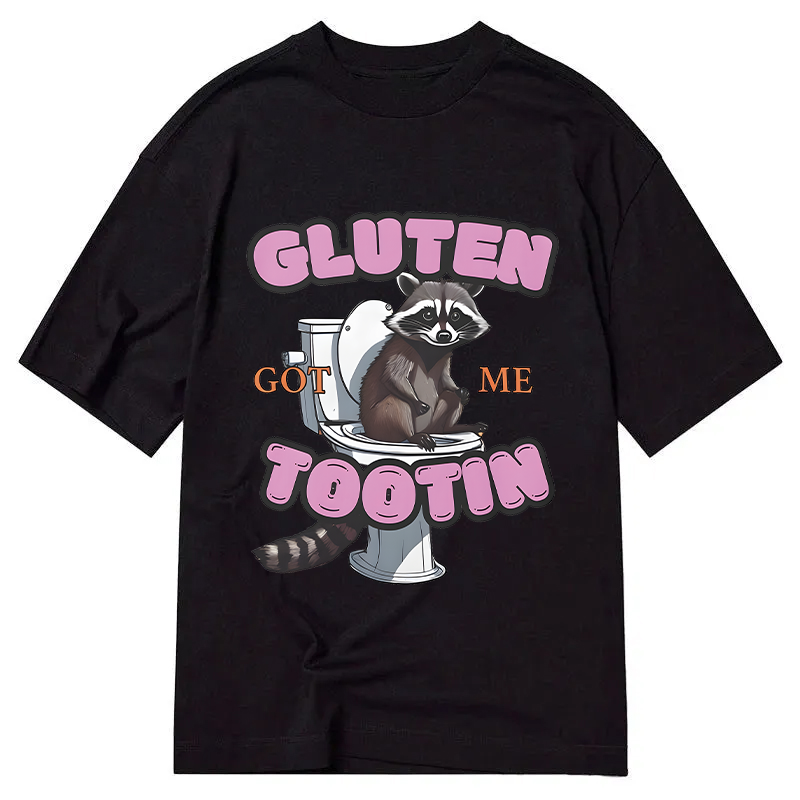 Tokyocanvas Gluten Got Me Tootin Raccoon Meme Classic T-Shirt