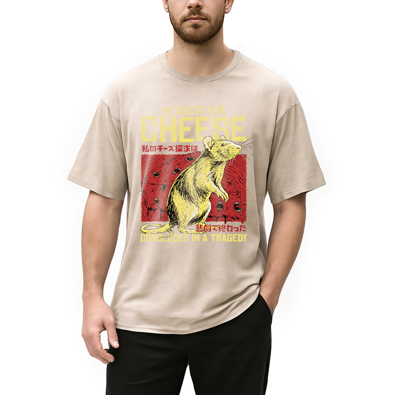 Tokyocanvas My Quest For Cheese Washed T-Shirt