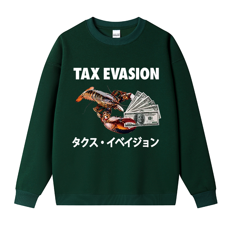 Tokyocanvas Tux Evasion Funny Fleece Lined Sweatshirt