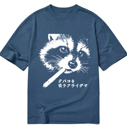 Tokyocanvas Somking Raccoon Classic T-Shirt