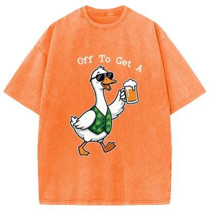Tokyocanvas St Paddys Day Goose Washed T-Shirt