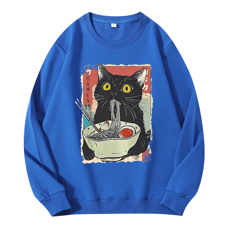 Tokyocanvas Cute Cat Eating Ramen Classic Sweatshirt