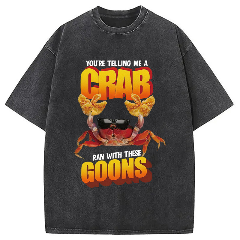 Tokyocanvas A Crab Ran With These Goons Washed T-Shirt