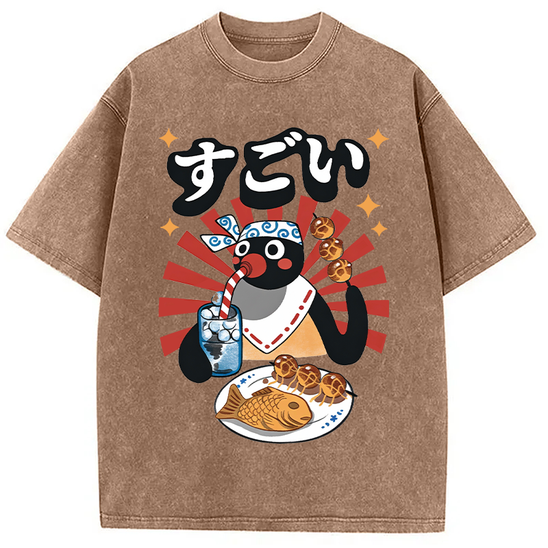 Tokyocanvas Matsuri Pengi Washed T-Shirt