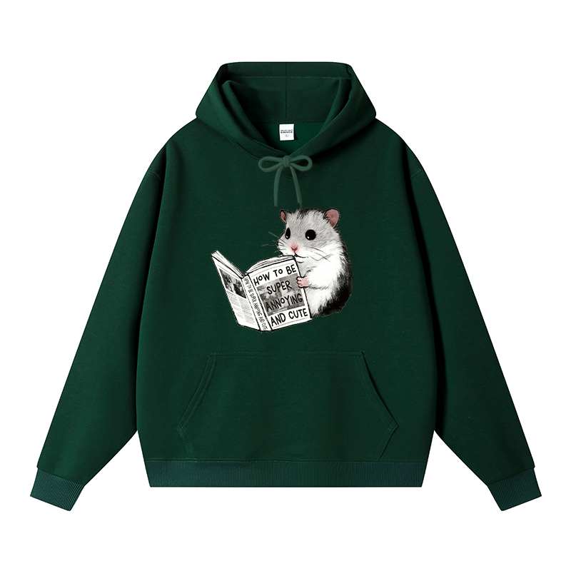 Tokyocanvas Hamster Life Hacks Fleece Lined Hoodie