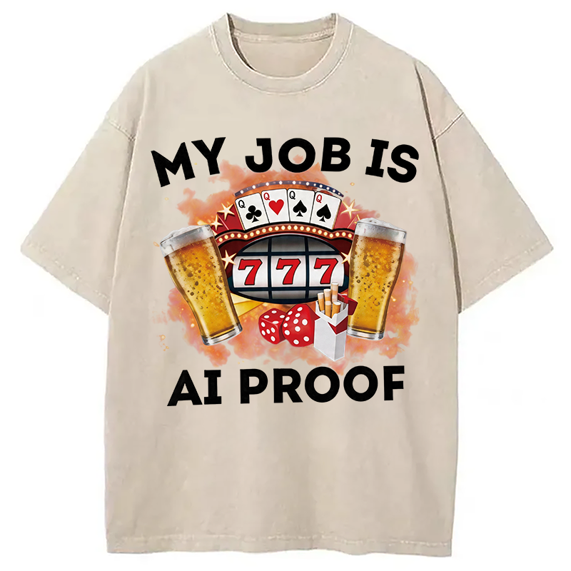 Tokyocanvas My Job Is AI Proof Washed T-Shirt
