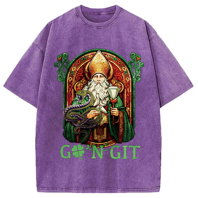 Tokyocanvas Vintage Go'n Git St Patrick Washed T-Shirt