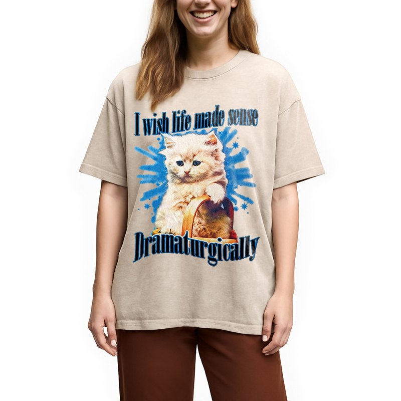Tokyocanvas I Wish Life Made Sense Dramaturically Washed T-Shirt
