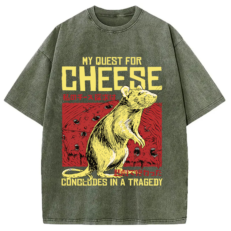 Tokyocanvas My Quest For Cheese Washed T-Shirt