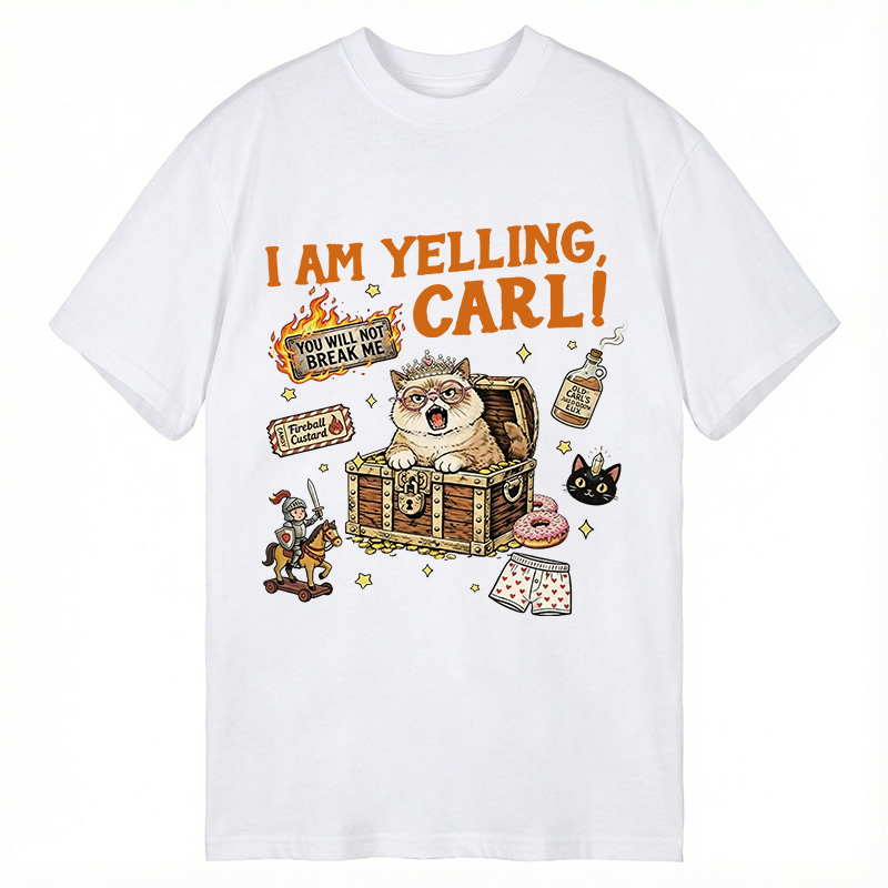 Tokyocanvas I am Yelling Carl Funny Cat Meme Classic T-Shirt