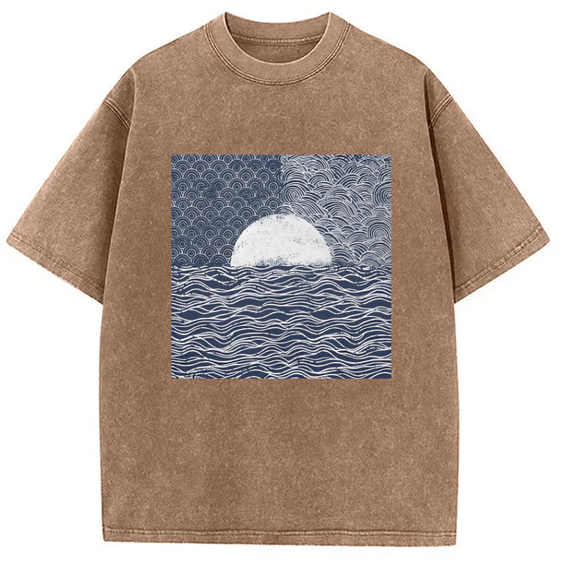 Tokyocanvas Japanese-inspired Minimalist Design Washed T-Shirt