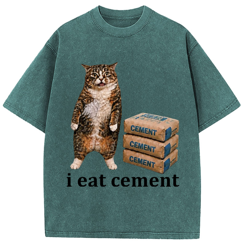 Tokyocanvas I Eat Cement  Washed T-Shirt