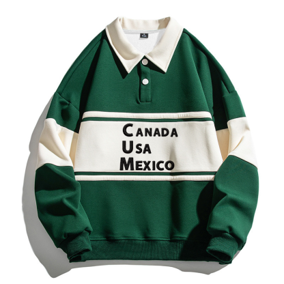 Tokyocanvas C&U&M Polo Embroidered Sweatshirt