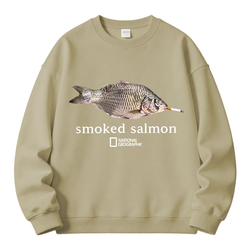 Tokyocanvas Smoked Salmon Fleece Lined Sweatshirt