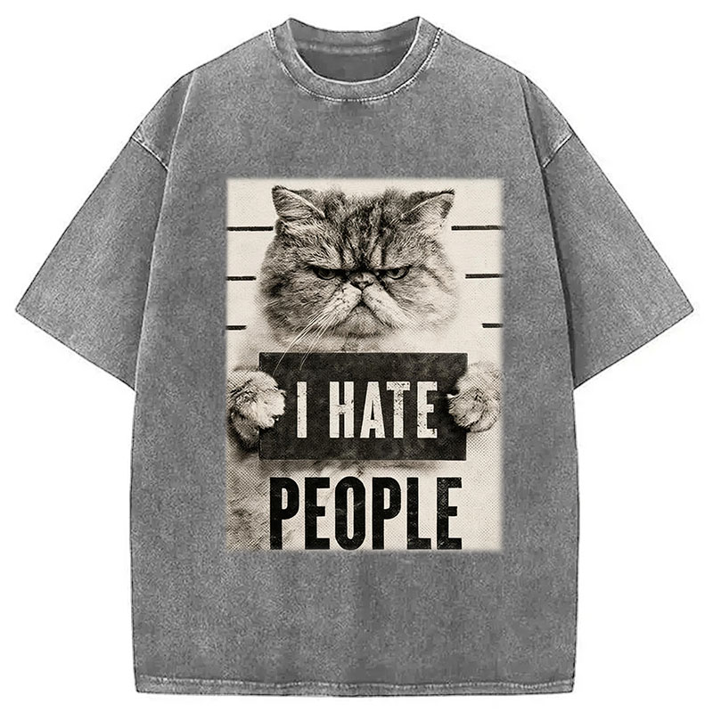 Tokyocanvas I Hate People Washed T-Shirt