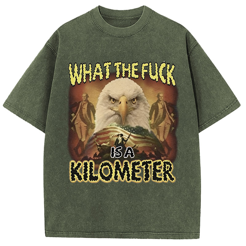 Tokyocanvas What The Fck Is A Kilometer Washed T-Shirt