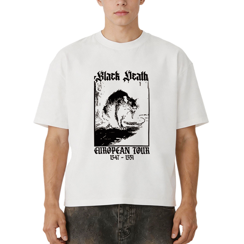 Tokyocanvas Black Death Rat Boxy T-shirt