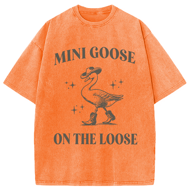 Tokyocanvas Mini Goose On The Loose Washed T-Shirt
