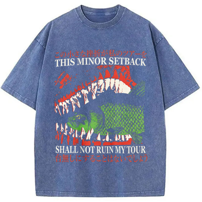 Tokyocanvas Big Mouth Eats Fish Washed T-Shirt