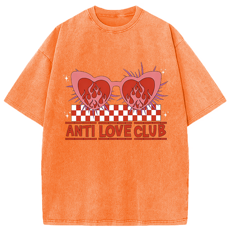 Tokyocanvas Funny Valentine's Day Heartbreak Washed T-Shirt