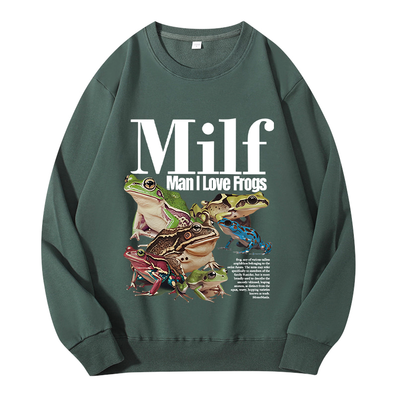 Tokyocanvas Man I Love Frogs Meme Classic Sweatshirt