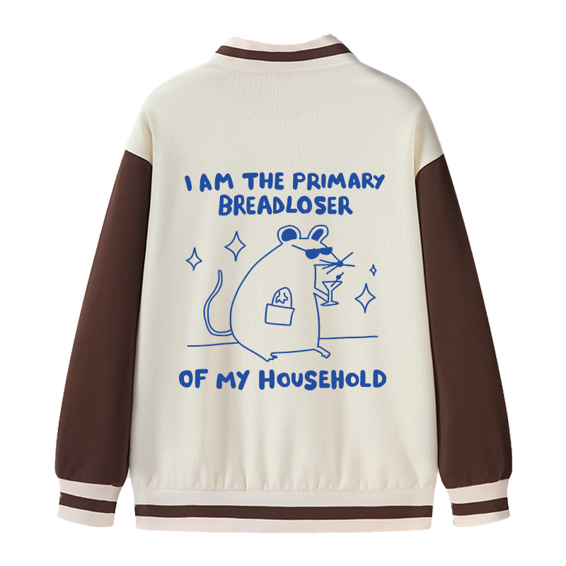 Tokyocanvas I Am the Primary Breadloser of My Household Varsity Jacket