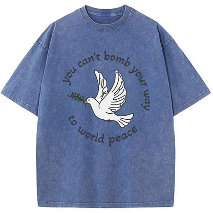 Tokyocanvas Bombs for World Peace Washed T-Shirt