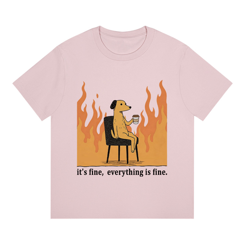 Tokyocanvas Dog in Fire Boxy T-Shirt