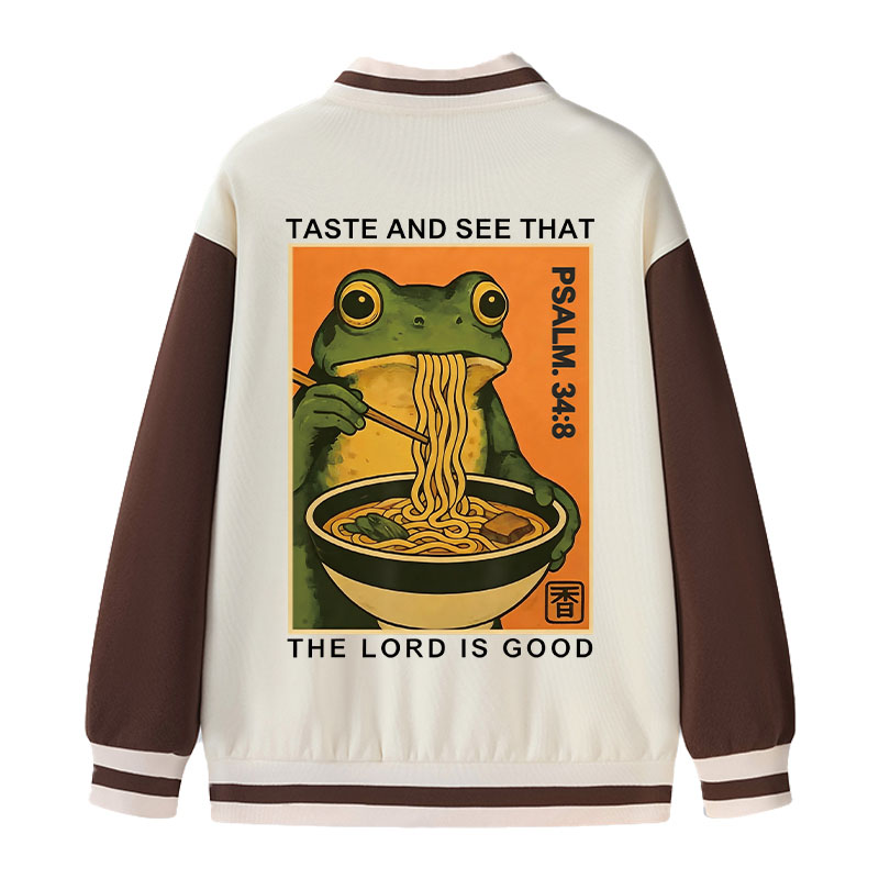 Tokyocanvas Taste And See That The Lord Is Good Varsity Jacket