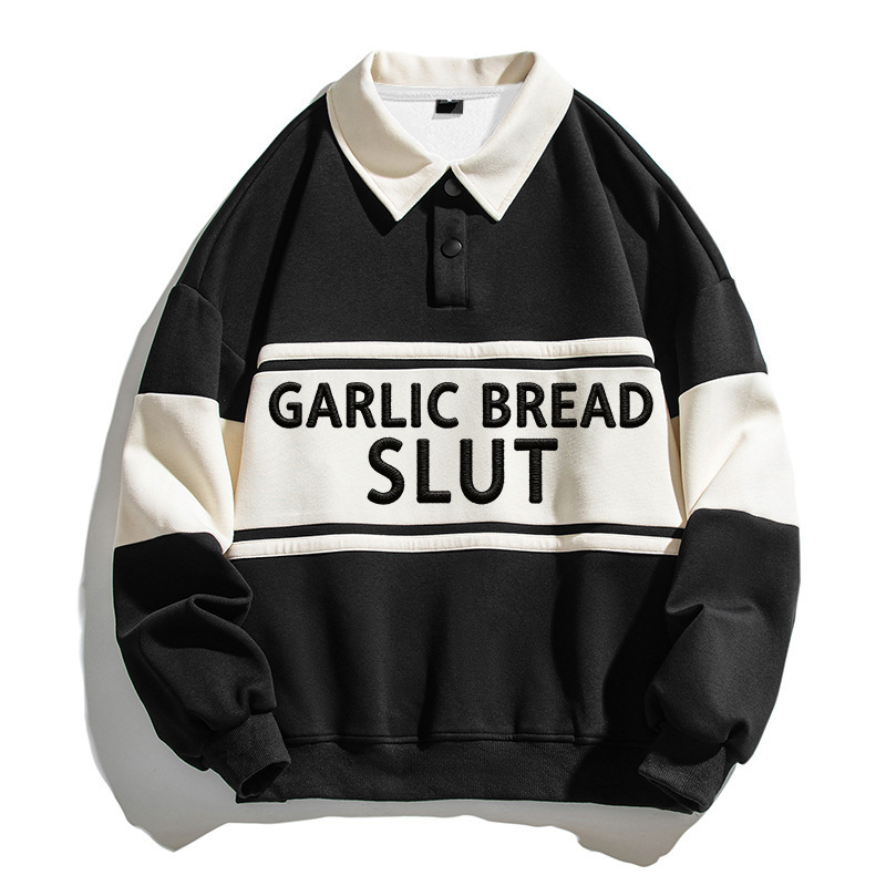 Tokyocanvas Asexuality Polo Embroidered Sweatshirt