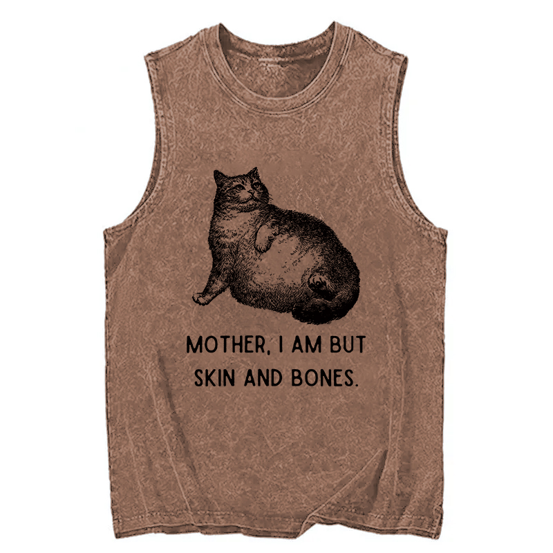 Tokyocanvas Skin & Bones Cat Washed Tank