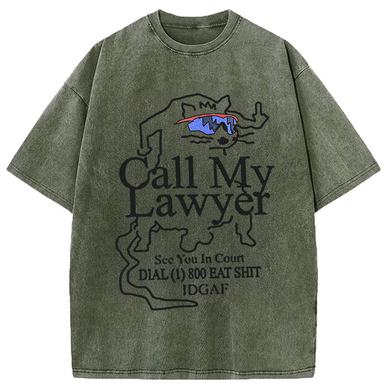 Tokyocanvas Call My Lawyer Washed T-Shirt