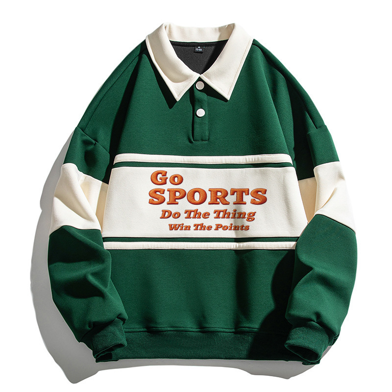 Tokyocanvas Go Sports Do Thing Win The Points Polo Embroidered Sweatsh