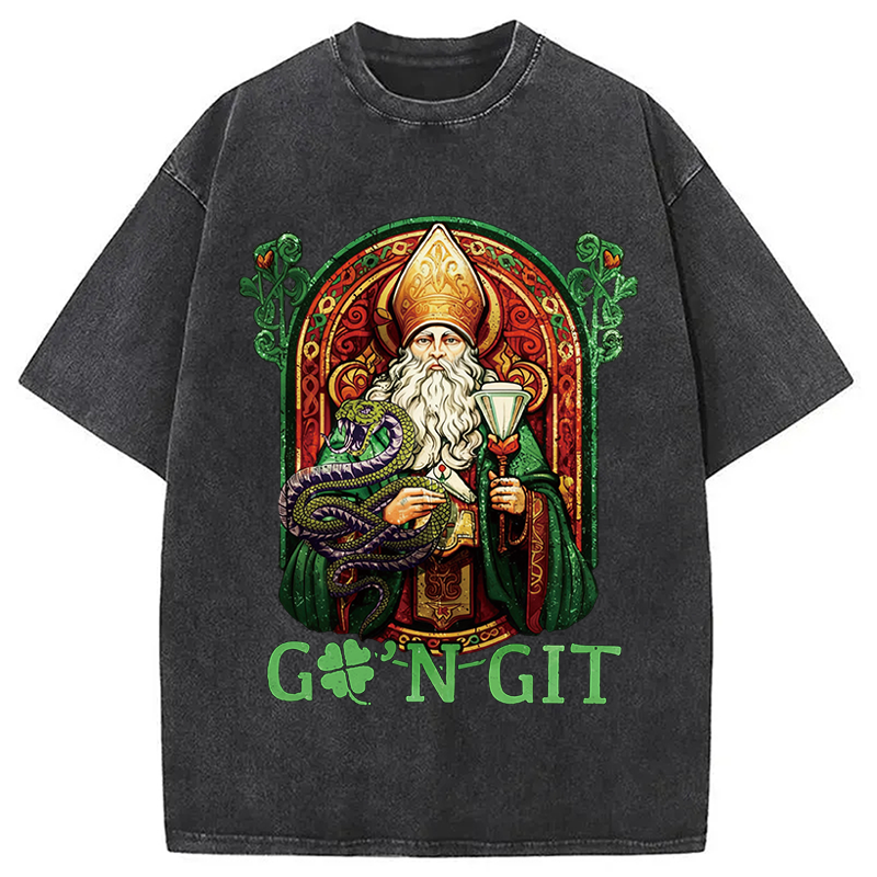 Tokyocanvas Vintage Go'n Git St Patrick Washed T-Shirt
