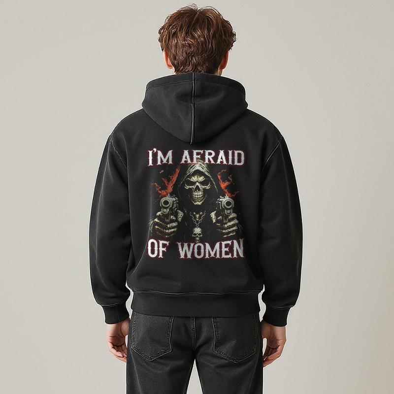Tokyocanvas I'm Afraid Of Women Washed Zip Hoodie