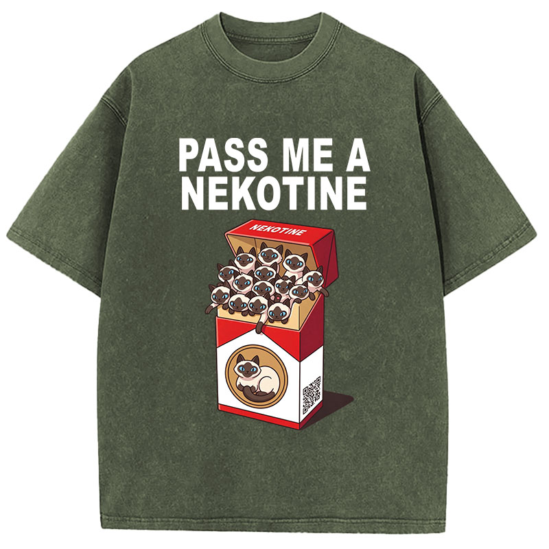Tokyocanvas Pass Me A Nekotine Washed T-Shirt