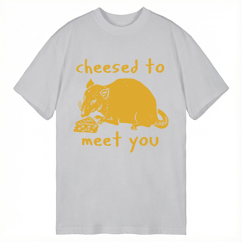 Tokyocanvas Cheesed To Meet You Funny Rat Meme Classic T-Shirt