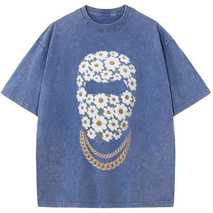 Tokyocanvas Daisy Mask Washed T-Shirt