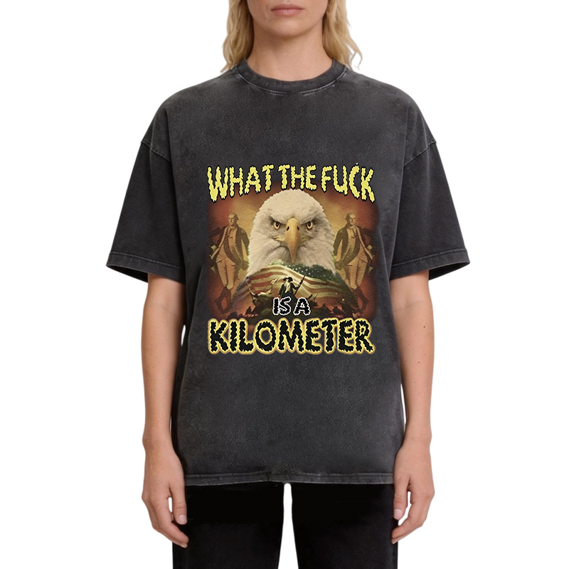 Tokyocanvas What The Fck Is A Kilometer Washed T-Shirt