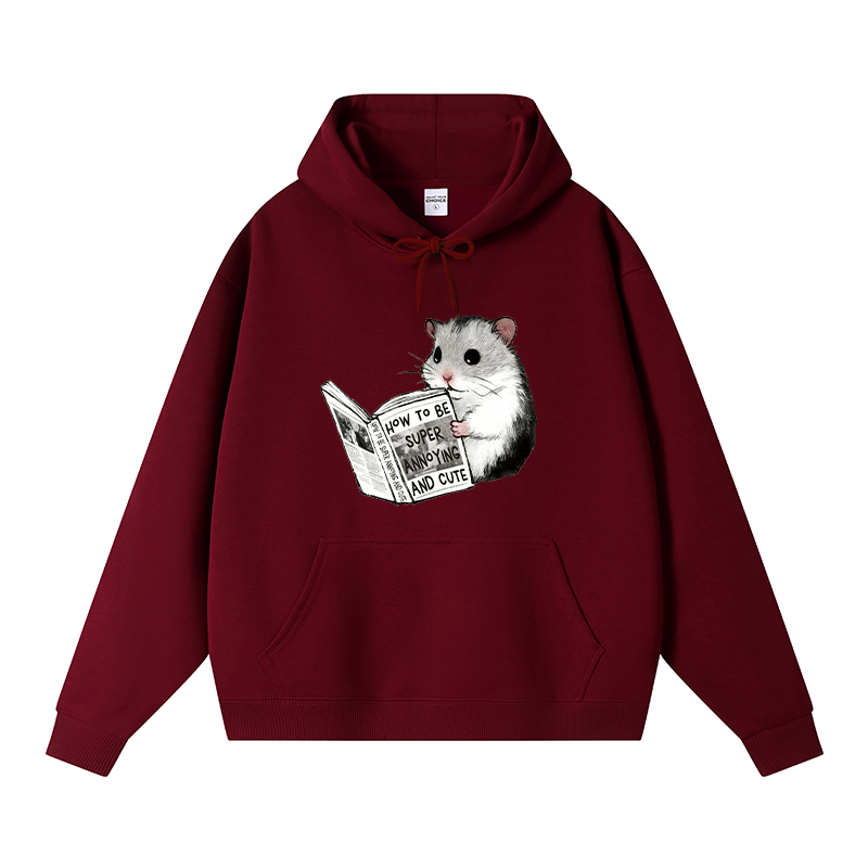 Tokyocanvas Hamster Life Hacks Fleece Lined Hoodie