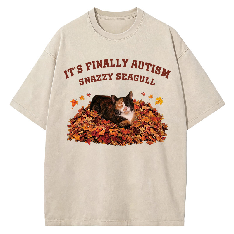 Tokyocanvas Finally Autism Washed T-Shirt
