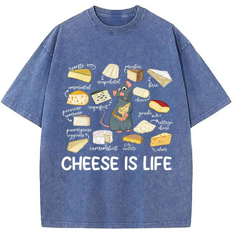 Tokyocanvas Cheese Is Life Washed T-Shirt