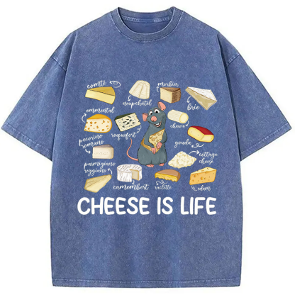 Tokyocanvas Cheese Is Life Washed T-Shirt