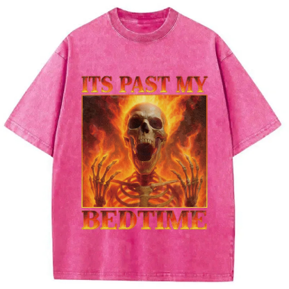 Tokyocanvas Its Past My Bedtime Washed T-Shirt