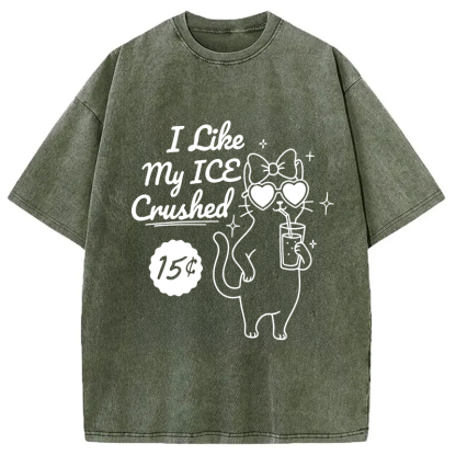 Tokyocanvas I Like My ICE Crushed Washed T-Shirt