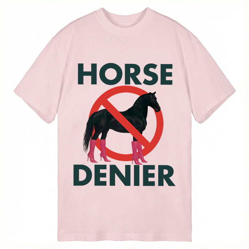 Tokyocanvas Funny High-Heel Noir Horse Denier Classic T-Shirt