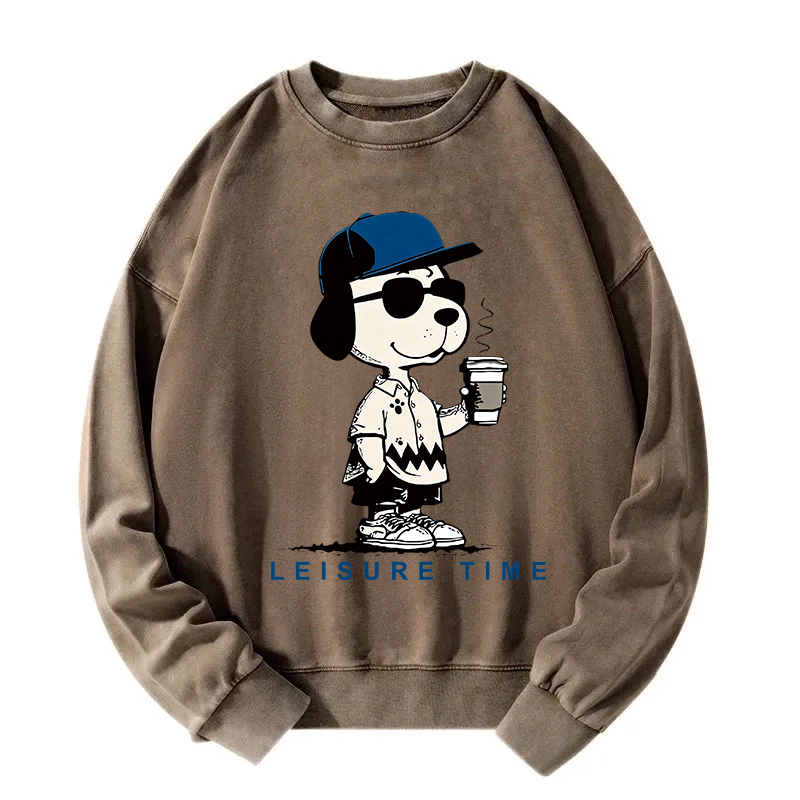 Tokyocanvas Dodger Dog Vintage Japanese Washed Sweatshirt
