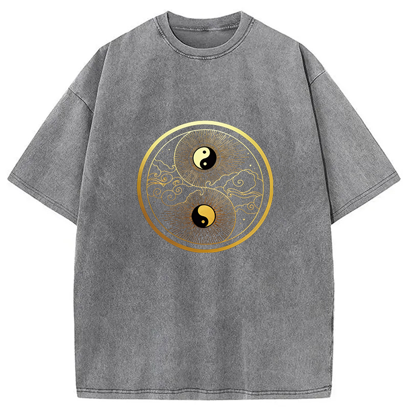 Tokyocanvas Solar-Lunar Tai Chi Washed T-Shirt