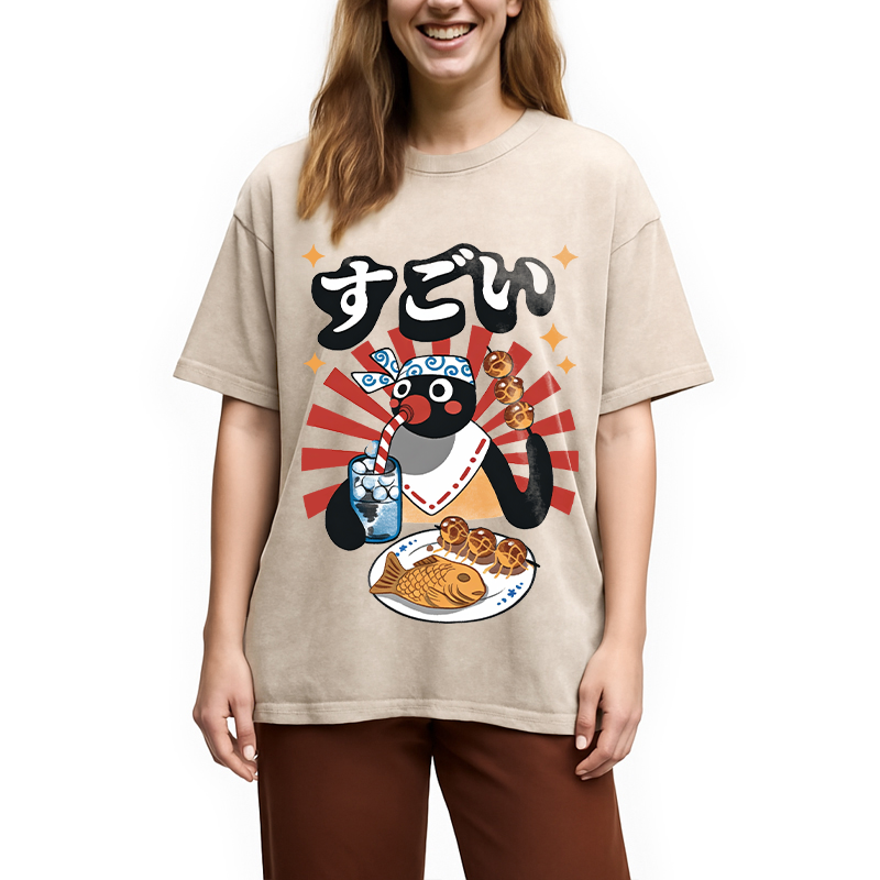 Tokyocanvas Matsuri Pengi Washed T-Shirt