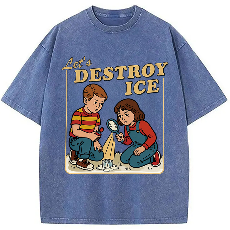 Tokyocanvas Let's Destroy ICE Washed T-Shirt